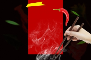 白色烟雾火锅美食促销PSD分层主图