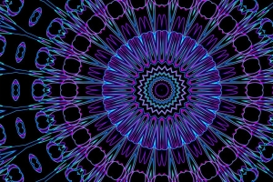 图案 分形 抽象 蓝色 紫色 4k壁纸 3840x2160