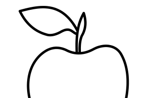 简笔画苹果可爱简