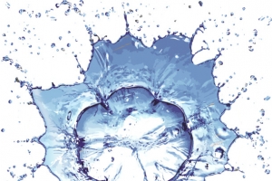 蓝色动感水珠