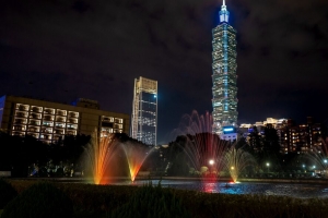 塔 夜城 灯光 城市灯光 台北 台湾 4k壁纸 3840x2160
