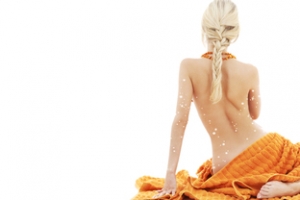 淘宝沐浴护肤美女模特背景banner
