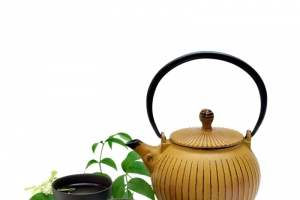 茶道茶叶茶杯绿叶高清PNG透明免扣设计素材免费下载