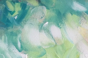 绿色水彩笔触H5背景