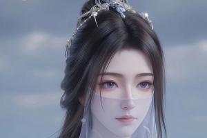 紫灵 面纱 4k手机壁纸竖屏全面屏美女图