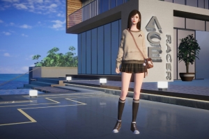 王牌竞速 美女 百褶裙 长腿 4k 壁纸