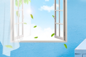 清新简约蓝色海报背景
