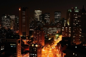简约都市夜晚背景