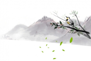 中国风水墨山