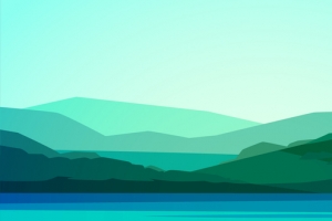卡通山水背景