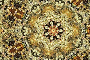 分形 形状 图案 抽象 黄色 4k壁纸 3840x2160