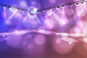 四色绚烂的舞台背景