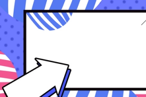 99天猫焕新几何箭头蓝色banner