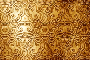 金色花纹雕刻