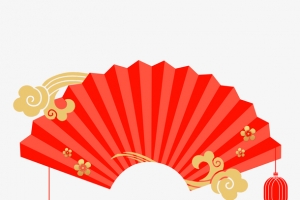 中国风折扇子灯笼
