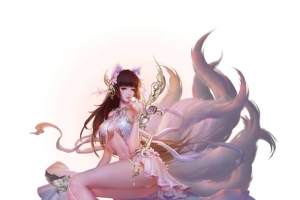 九尾狐美女古风手绘游戏