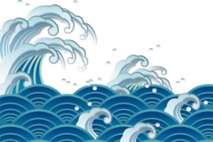 波浪中国风图案