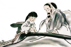 弹古琴的师徒
