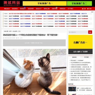 帝国CMS新闻资讯博客自适应HTML5整站模板 - 支持手机收费视频下载与多样内容展示