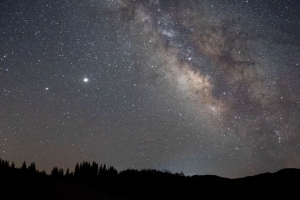 星云 夜晚 星空 星星 树木 4k壁纸 3840x2160