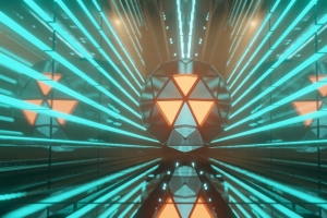 3840x2160 形状 霓虹灯 球体 3d壁纸 背景
