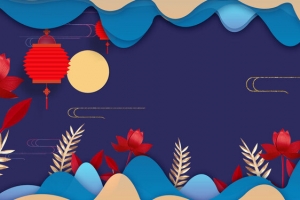 中秋节文艺主题海报