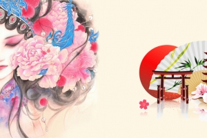 中国戏曲文化中国风海报banner