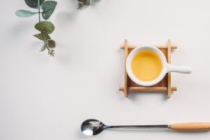 茶简约白色banner