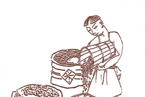 手绘 浸米 古代民间 国潮风