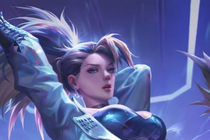 英雄联盟lol离群之刺 KDA MORE 同人 阿卡丽4k手机壁纸2160x3840
