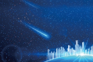 城市几何星光蓝色banner