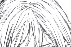 黑白铅笔画短发女生简单素描 4K高清手机壁纸2400x3840免费下载