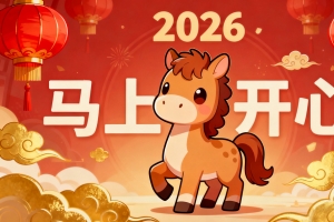 2026马上开心 马年图片 春节红色喜庆背景4k壁纸