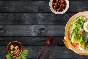 美食盖浇饭促销季黑色背景