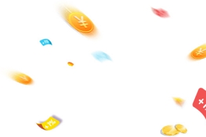漂浮金钱模糊图标