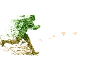 创意奔跑的人