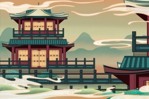 国潮建筑素材