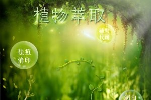 森林绿色植物化妆品