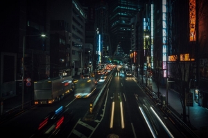夜城市 街道 城市灯光 交通 建筑物 东京 日本 4k壁纸 3840x2160
