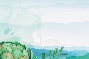 春天踏青水墨渲染中国风绿色banner