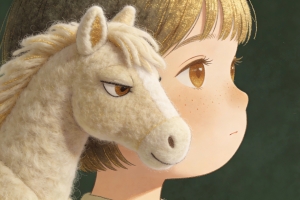 马与金发小女孩4K全屏高清壁纸 3840x2160 免费下载