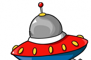 太空宇宙飞碟高清PNG透明漂浮元素设计素材免费下载