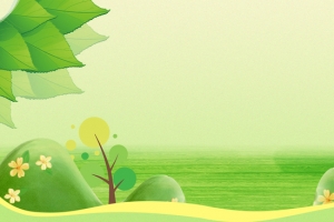 春天旅游卡通插画绿色banner