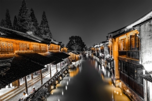 江南古建筑夜景