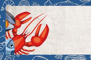 复古海鲜龙虾美食开渔节淘宝banner