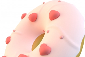 C4D甜甜圈高清PNG透明图片装饰元素设计素材免费下载