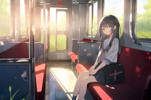女孩 包 巴士 动漫 4k壁纸 3840x2160