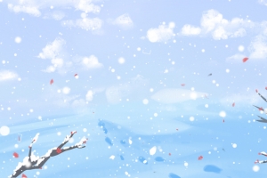 大雪卡通冬天二十四节气banner