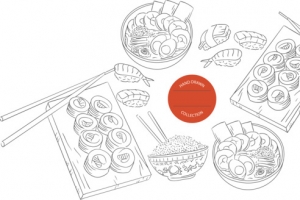 手绘食物插画矢量素材