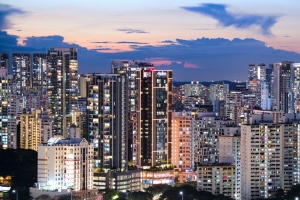 建筑 建筑 城市 日落 夜晚 灯光 4k壁纸 3840x2160